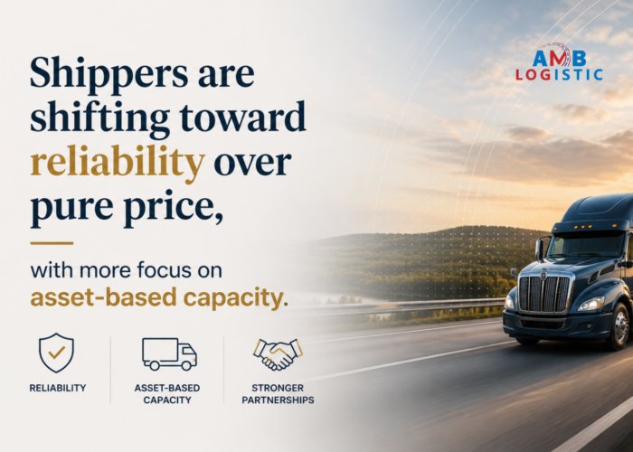 AMB LOGISTIC SHIPPERS ARE SHIFTING TOWARD RELIABILITY OVER PURE PRICE