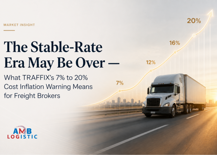 AMB LOGISTIC THE STABLE RATE ERA MAY BE OVER