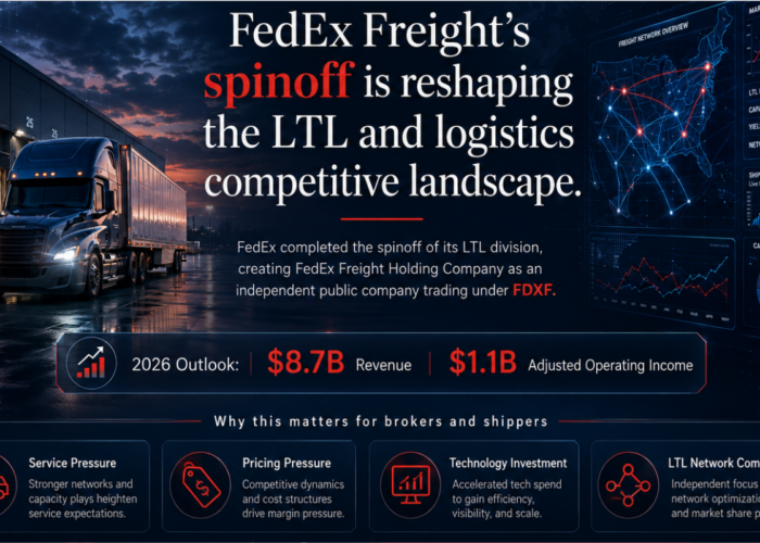 AMB LOGISTIC FED EX FREIGHT'S SPINOFF IS RESHAPING THE LTL AND LOGISTICS COMPETITIVE LANDSCAPE AMB LOGISTIC FED EX FREIGHT'S SPINOFF IS RESHAPING THE LTL AND LOGISTICS COMPETITIVE LANDSCAPE