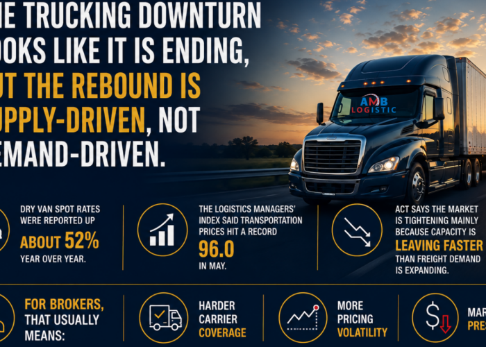 AMB LOGISTIC THE TRUCKING DOWNTURN LOOKS LIKE IT IS ENDING