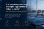U.S. companies are no longer building logistics strategies around the hope that supply chains will restore!