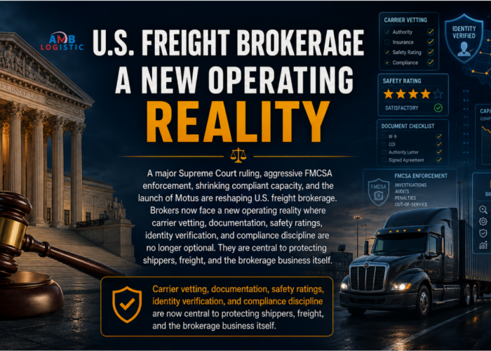 AMB LOGISTIC US FREIGHT BROKERAGE A NEW OPERATING REALITY
