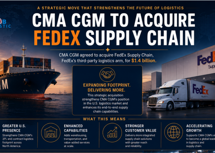AMB LOGISTIC CMA CGM TO ACQUIRE FEDEX SUPPLY CHAIN