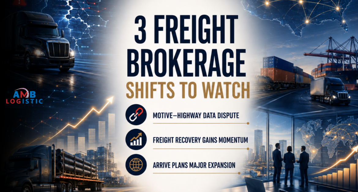 AMB LOGISTIC 3 FREIGHT BROKERAGE SHIFTS TO WATCH