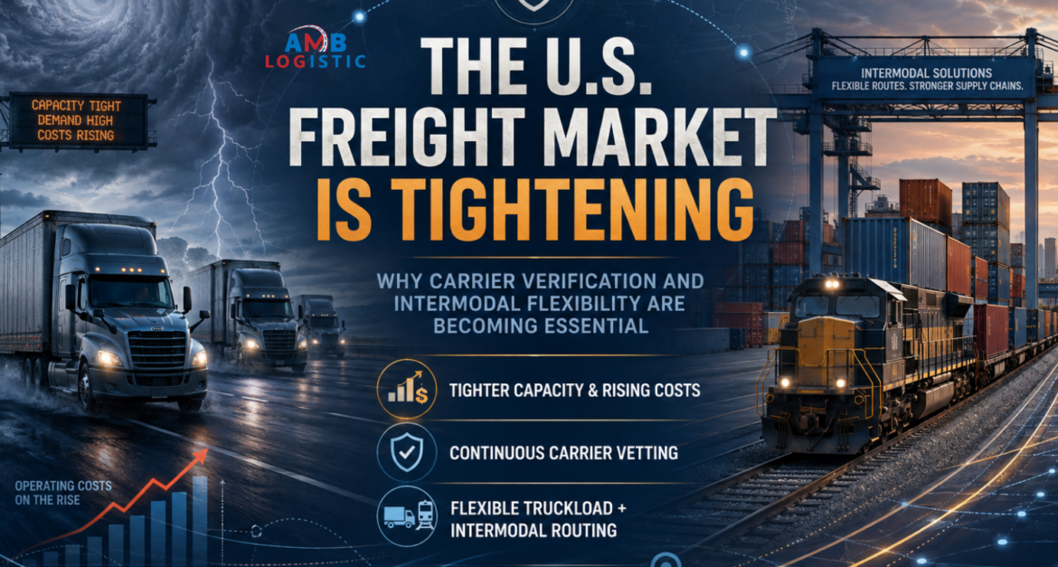 AMB LOGISTIC LATEST US FREIGHT & LOGISTICS NEWS THE US FREIGHT MARKET IS TIGHTENING