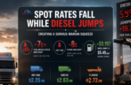 Rates Down, Diesel Up: The New Margin Squeeze Hitting U.S. Freight Brokers