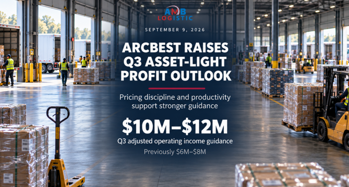 AMB LOGISTIC ARCBEST RAISES Q3 ASSET-LIGHT PROFIT OUTLOOK
