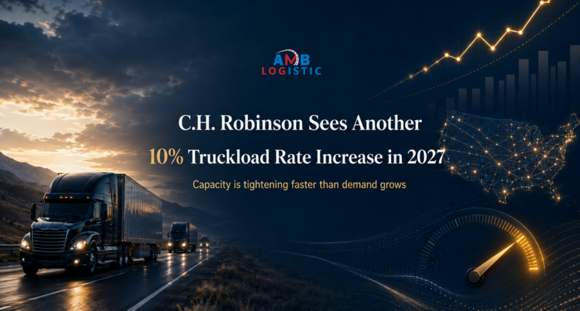 AMB LOGISTIC CH ROBINSON SEES ANOTHER 10% TRUCKLOAD RATE INCREASE IN 2027