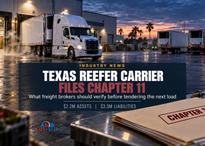 AMB LOGISTIC TEXAS REEFERE CARRIER FILES CHAPTER 11