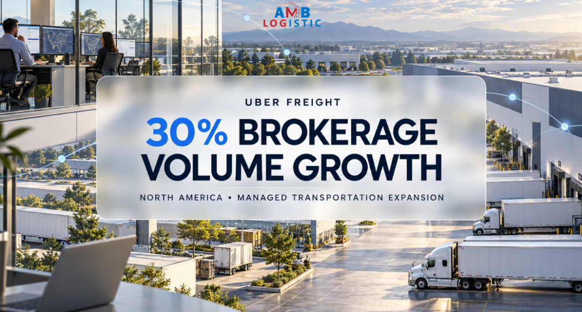 AMB LOGISTIC 30% BROKERAGE VOLUME GROWTH