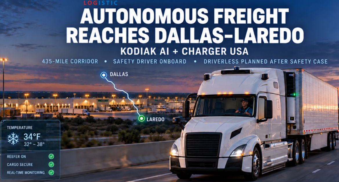 AMB LOGISTIC AUTONOMOUS FREIGHT REACHES DALLAS LAREDO