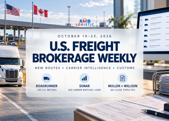 AMB LOGISTIC US FREIGHT BROKERAGE WEEKLY